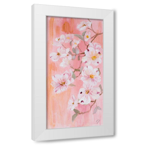 Simply Dogwood II White Modern Wood Framed Art Print by Loreth, Lanie