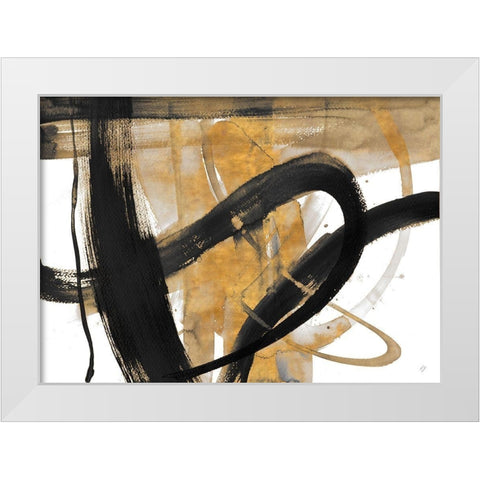Urban Vibe With Gold II White Modern Wood Framed Art Print by Loreth, Lanie