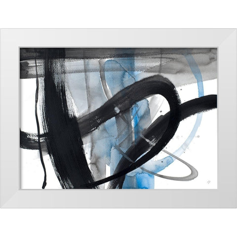 Urban Vibe With Blue I White Modern Wood Framed Art Print by Loreth, Lanie