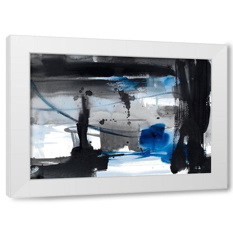 Urban Vibe With Blue IV White Modern Wood Framed Art Print by Loreth, Lanie