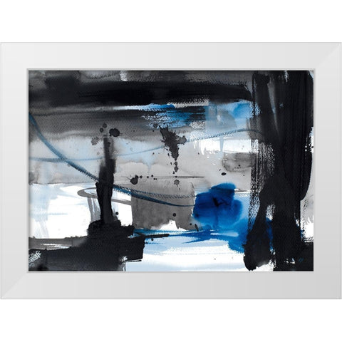 Urban Vibe With Blue IV White Modern Wood Framed Art Print by Loreth, Lanie