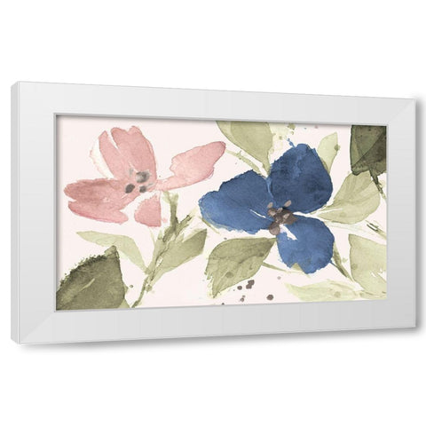 Watercolor Blooms I White Modern Wood Framed Art Print by Loreth, Lanie