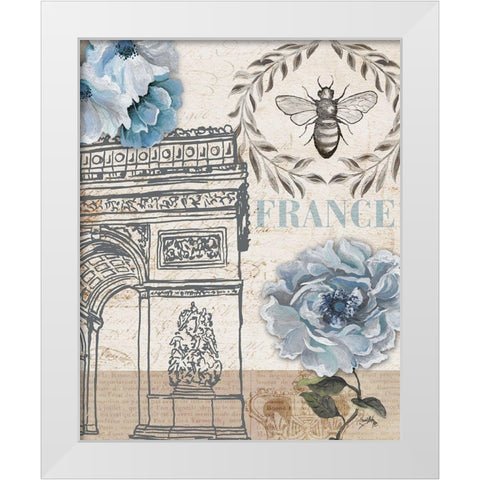 Paris Bee II White Modern Wood Framed Art Print by Medley, Elizabeth