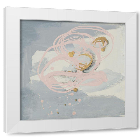 Spring Breeze Square White Modern Wood Framed Art Print by Pinto, Patricia