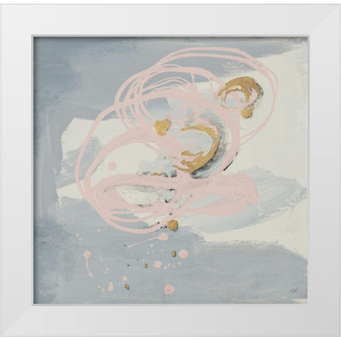 Spring Breeze Square White Modern Wood Framed Art Print by Pinto, Patricia