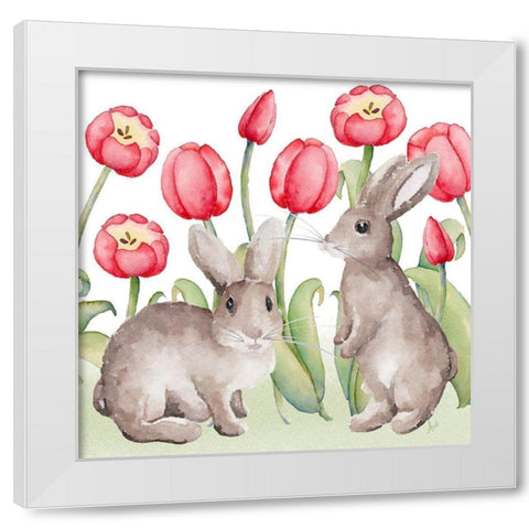 Easter Tulip II White Modern Wood Framed Art Print by Metz, Andi