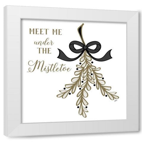 Under the Mistletoe White Modern Wood Framed Art Print by Metz, Andi