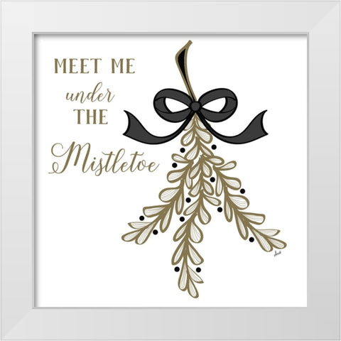 Under the Mistletoe White Modern Wood Framed Art Print by Metz, Andi