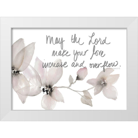 May The Lord White Modern Wood Framed Art Print by Loreth, Lanie