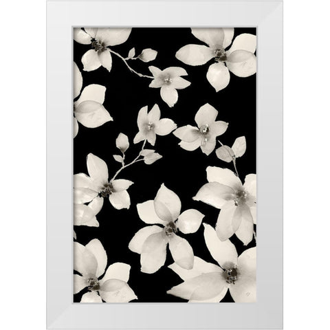 Night Whispers White Modern Wood Framed Art Print by Loreth, Lanie