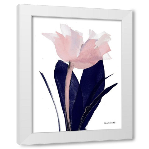 Navy Whisper I White Modern Wood Framed Art Print by Loreth, Lanie