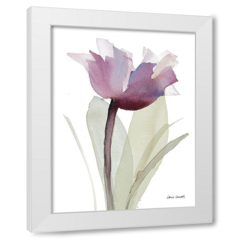 Single Whisper White Modern Wood Framed Art Print by Loreth, Lanie