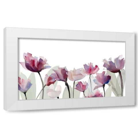 Whisper Panel White Modern Wood Framed Art Print by Loreth, Lanie