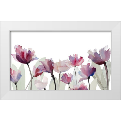 Whisper Panel White Modern Wood Framed Art Print by Loreth, Lanie