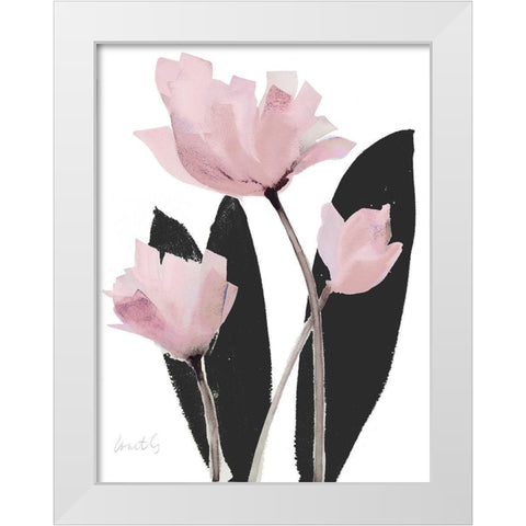 Triple Grey Whisper White Modern Wood Framed Art Print by Loreth, Lanie