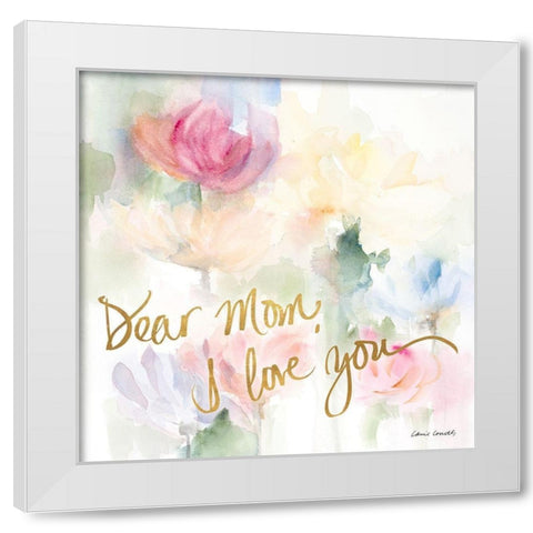 Dear Mom White Modern Wood Framed Art Print by Loreth, Lanie