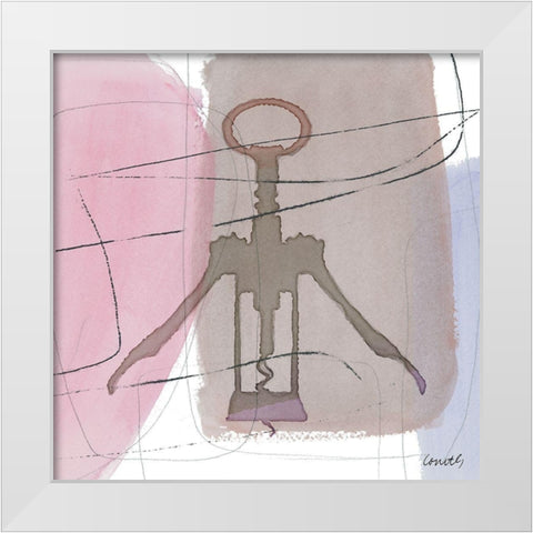 Bottle Opener I White Modern Wood Framed Art Print by Loreth, Lanie