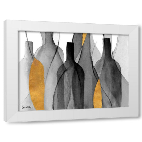 Midnight Crowd II White Modern Wood Framed Art Print by Loreth, Lanie
