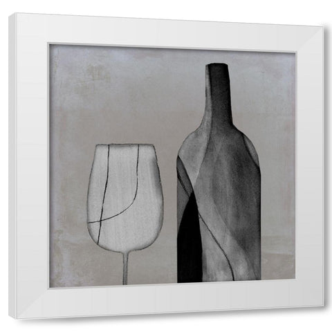 Midnight Drink White Modern Wood Framed Art Print by Loreth, Lanie