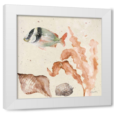 Medley Coral Renew I White Modern Wood Framed Art Print by Loreth, Lanie
