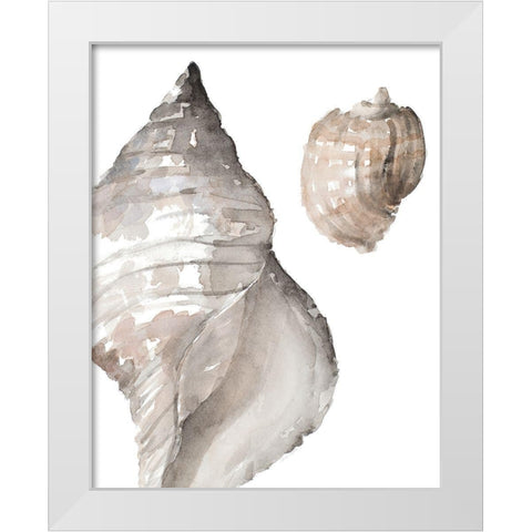 Tonal Shell I White Modern Wood Framed Art Print by Loreth, Lanie