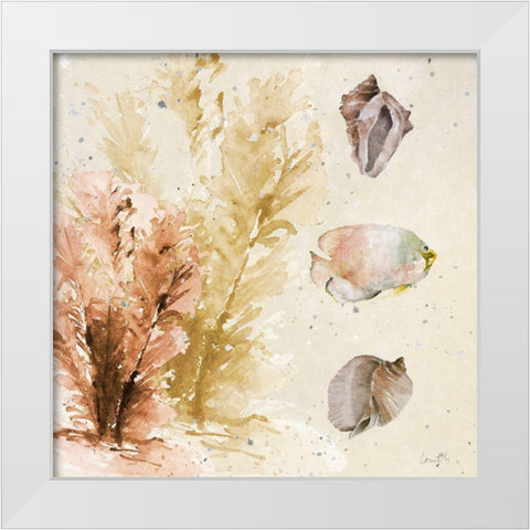 Medley Coral Renew II White Modern Wood Framed Art Print by Loreth, Lanie