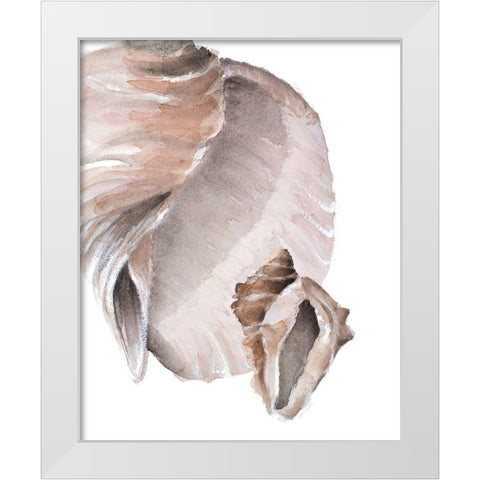 Tonal Shell II White Modern Wood Framed Art Print by Loreth, Lanie