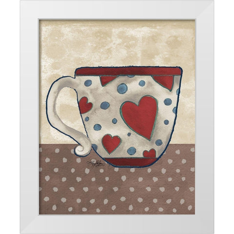 Spring Into Coffee I White Modern Wood Framed Art Print by Baker, Mary Beth