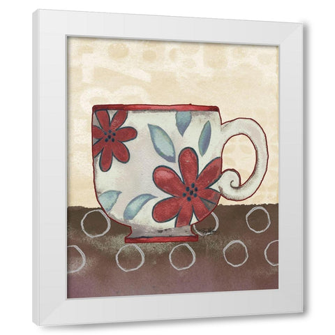 Spring Into Coffee II White Modern Wood Framed Art Print by Baker, Mary Beth