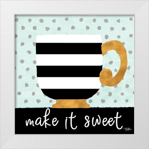 Make it Sweet White Modern Wood Framed Art Print by Baker, Mary Beth