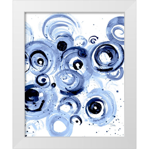 Circulation Indigo White Modern Wood Framed Art Print by Pinto, Patricia