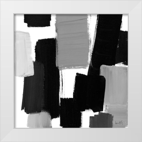 Mergence White Modern Wood Framed Art Print by Loreth, Lanie