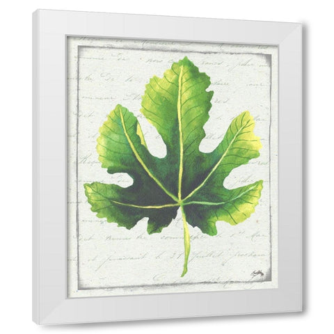 Emerald Leaf I White Modern Wood Framed Art Print by Medley, Elizabeth