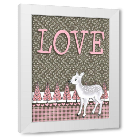 Lamb Love White Modern Wood Framed Art Print by Metz, Andi