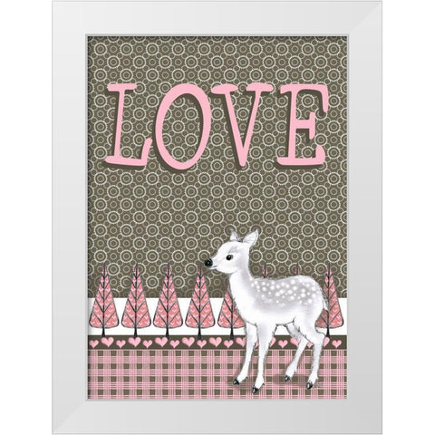 Lamb Love White Modern Wood Framed Art Print by Metz, Andi
