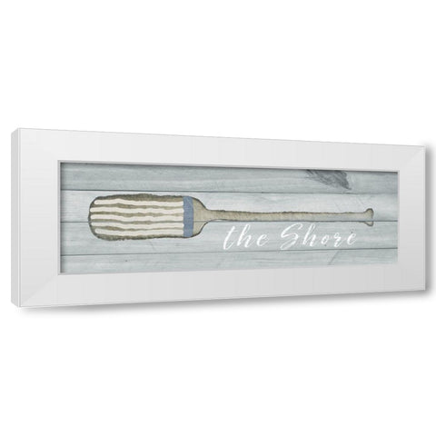 The Shore White Modern Wood Framed Art Print by Metz, Andi