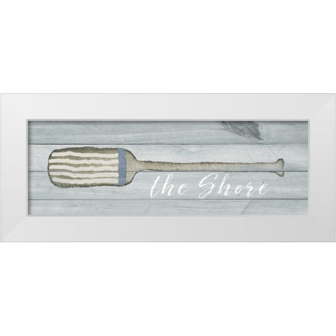 The Shore White Modern Wood Framed Art Print by Metz, Andi