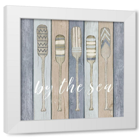 Oars by the Sea White Modern Wood Framed Art Print by Metz, Andi