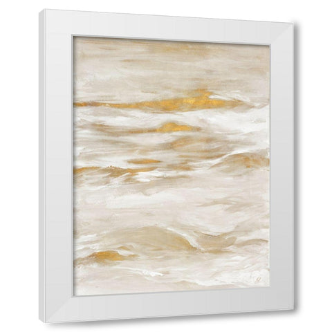 Golden Sea II White Modern Wood Framed Art Print by Loreth, Lanie