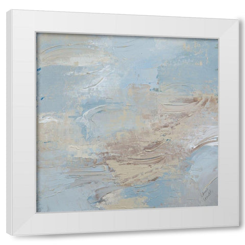 Seaside Mist White Modern Wood Framed Art Print by Loreth, Lanie