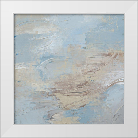 Seaside Mist White Modern Wood Framed Art Print by Loreth, Lanie
