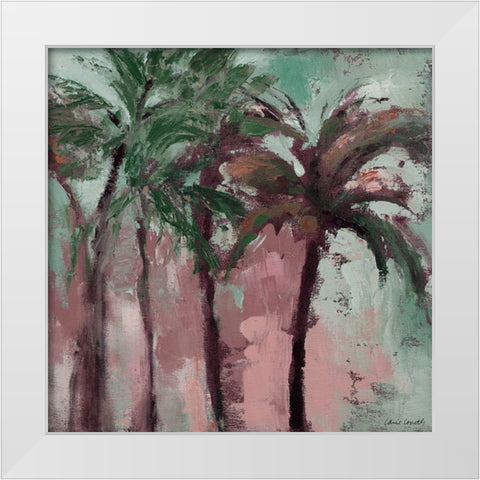 Island Evening Palms I White Modern Wood Framed Art Print by Loreth, Lanie