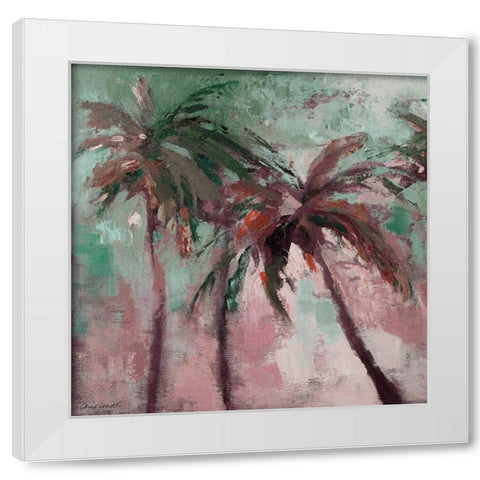 Island Evening Palms II White Modern Wood Framed Art Print by Loreth, Lanie