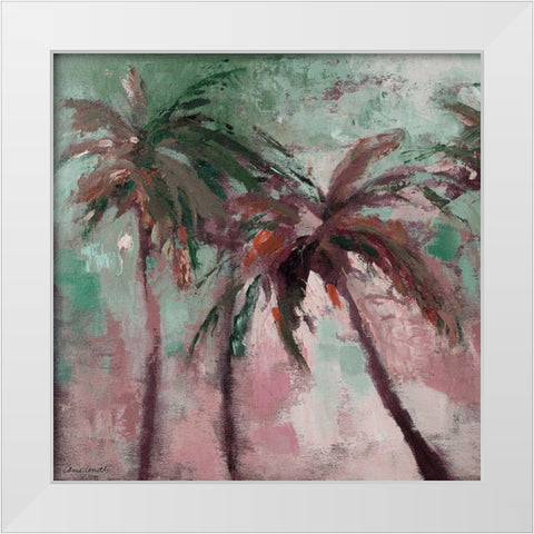 Island Evening Palms II White Modern Wood Framed Art Print by Loreth, Lanie
