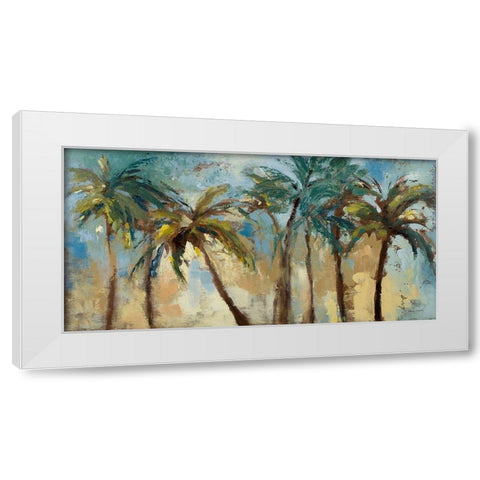 Island Morning Palms White Modern Wood Framed Art Print by Loreth, Lanie