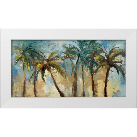Island Morning Palms White Modern Wood Framed Art Print by Loreth, Lanie