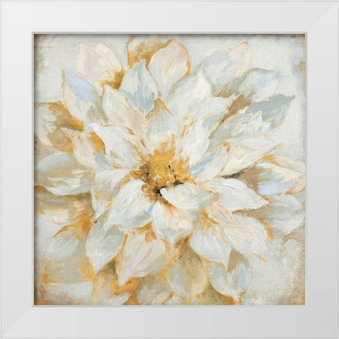 Blooming Beauty with Gold White Modern Wood Framed Art Print by Loreth, Lanie