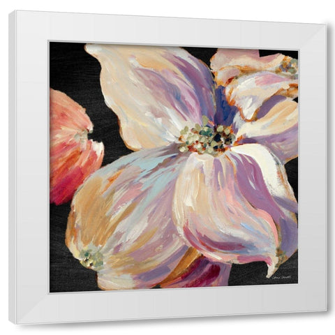 Soft Flower Song on Black II White Modern Wood Framed Art Print by Loreth, Lanie
