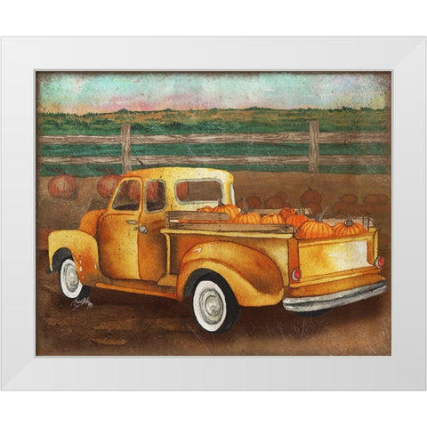 Truck Harvest II White Modern Wood Framed Art Print by Medley, Elizabeth