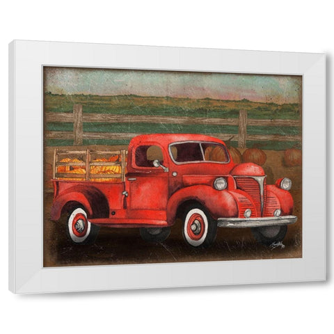 Truck Harvest III White Modern Wood Framed Art Print by Medley, Elizabeth